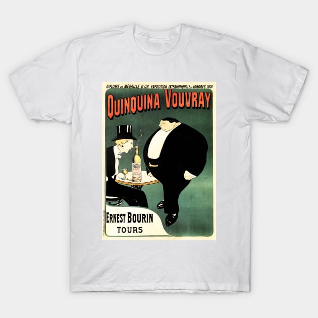 QUINQUINA VOUVRAY French Liquor Aperitif Wine Vintage Advert T-Shirt by vintageposters